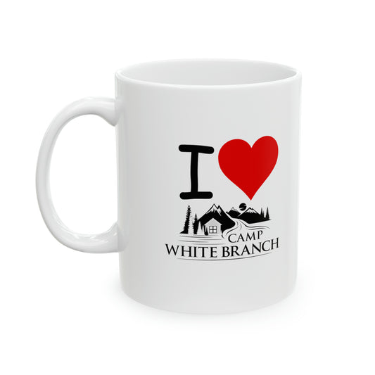 *I love Camp White Branch Ceramic Mug 11oz