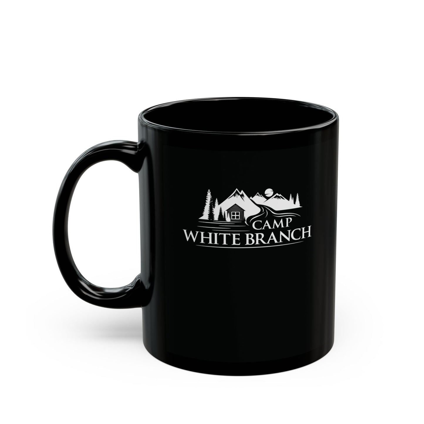 Camp White Branch Black Mug (11oz or 15 oz)