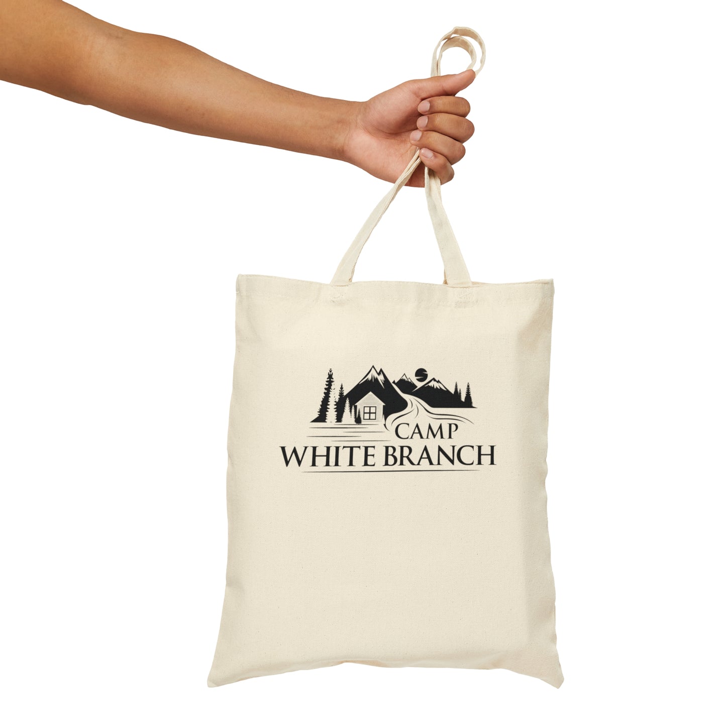 Camp White Branch Cotton Canvas Tote Bag