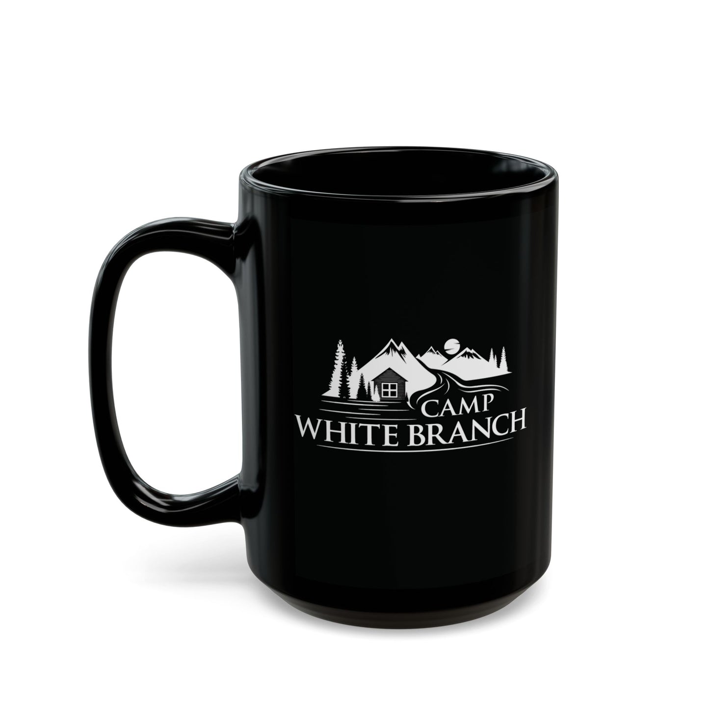 Camp White Branch Black Mug (11oz or 15 oz)