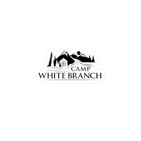 3" x 4" Camp White Branch Vinyl Decal