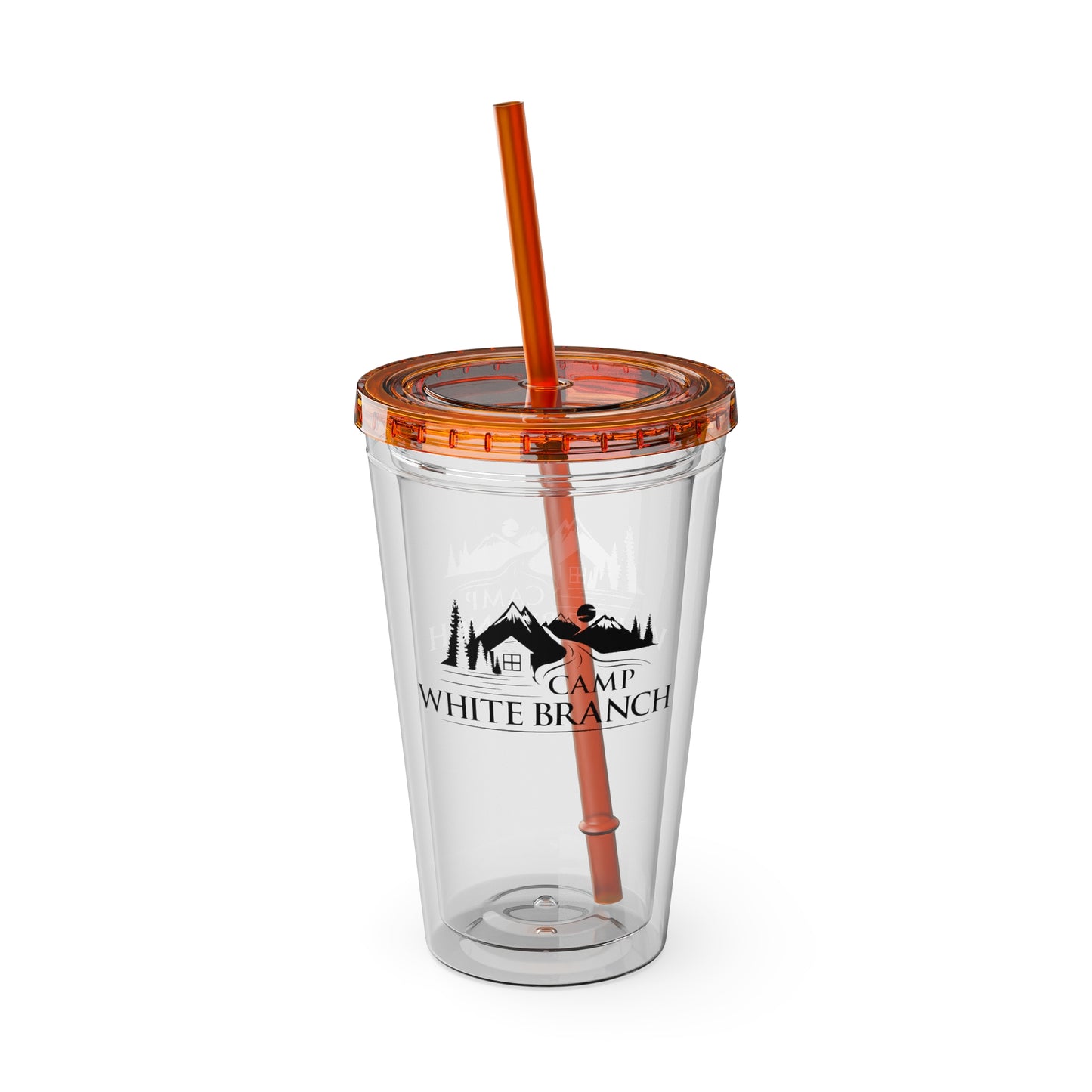Camp White Branch Tumbler with Straw, 16oz
