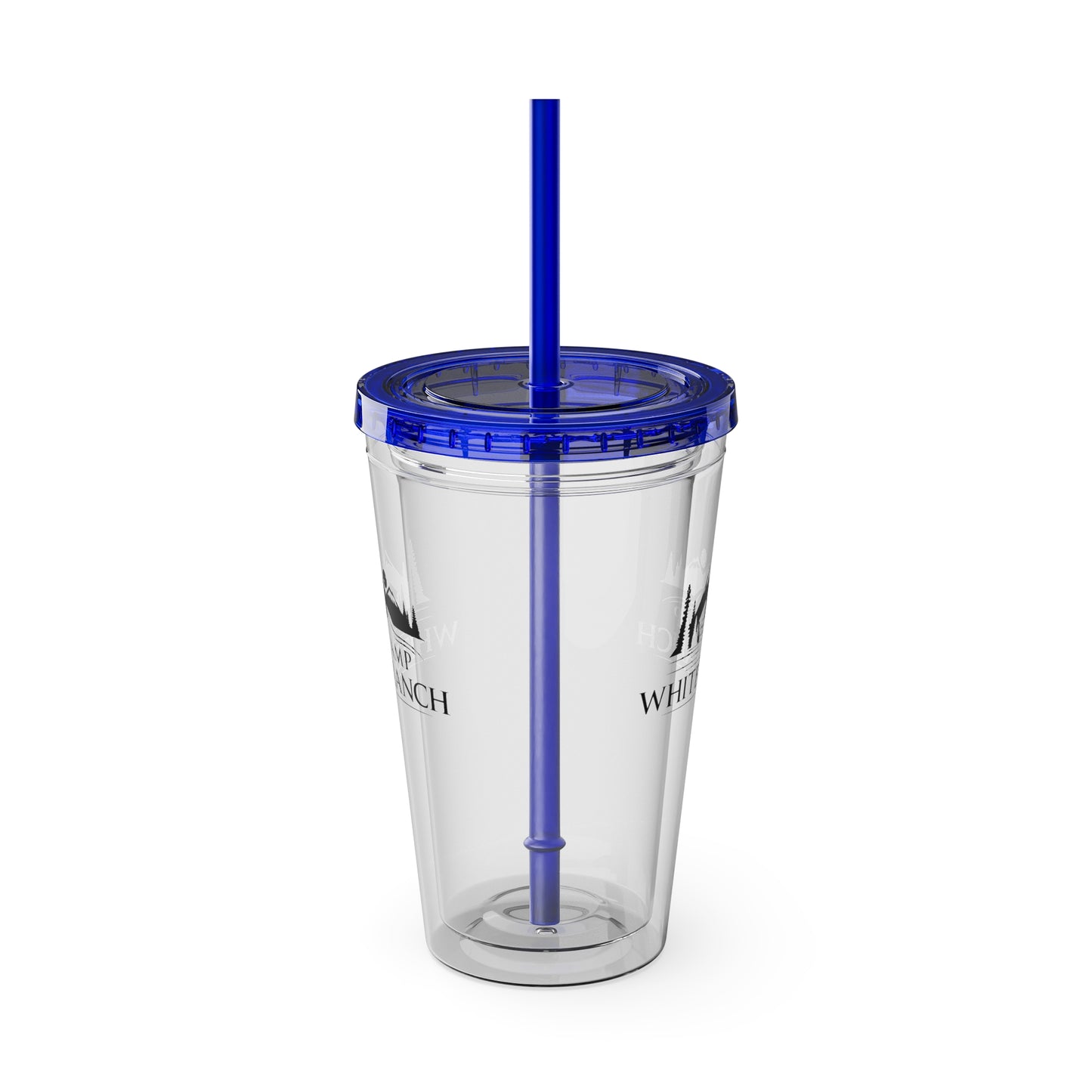 Camp White Branch Tumbler with Straw, 16oz